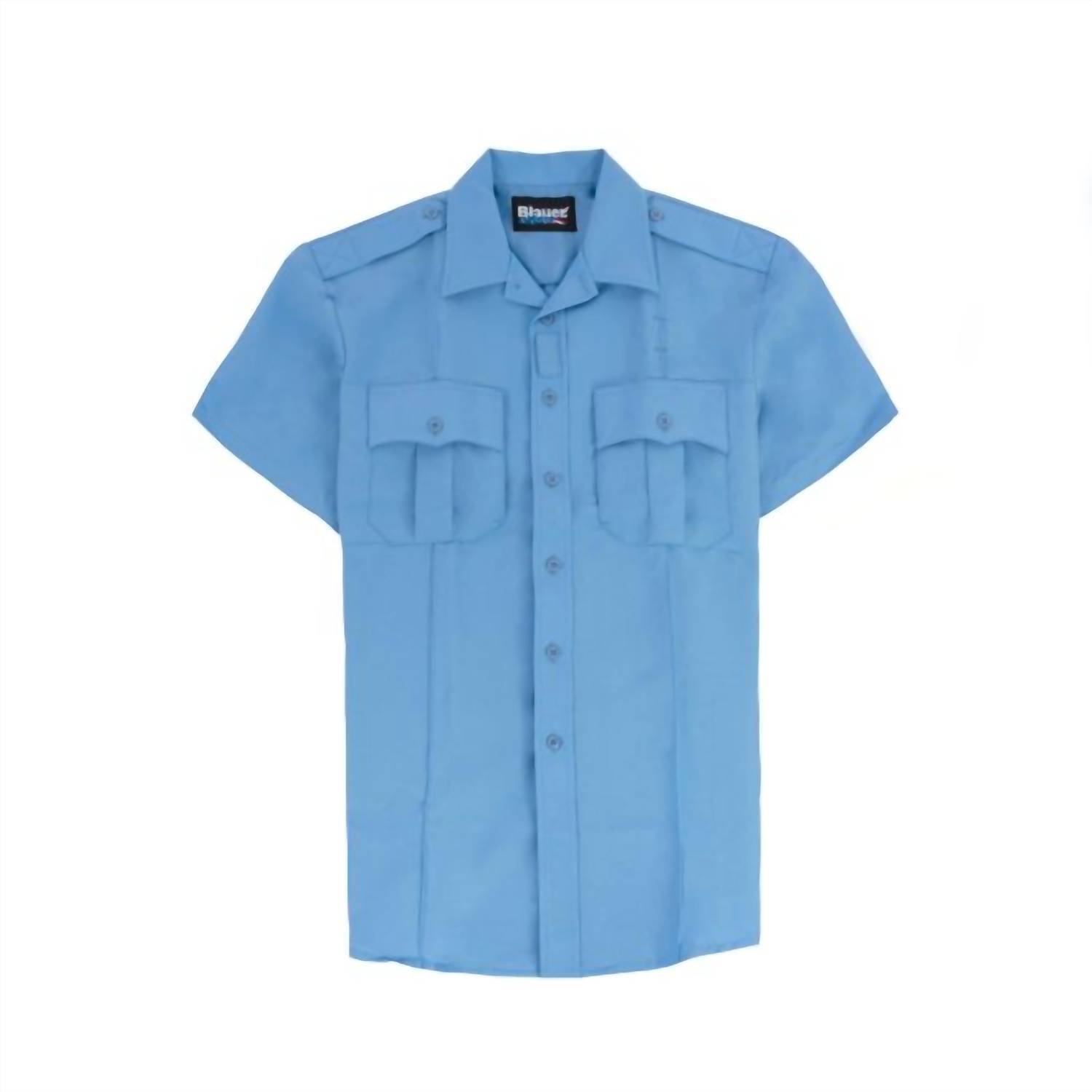 New Blauer Women's Short Sleeve Polyester Supershirt In Medium Blue